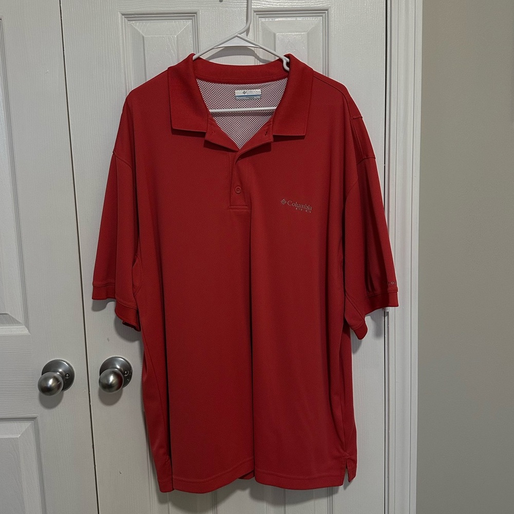 Columbia Men's Vibrant Red Polo Shirt